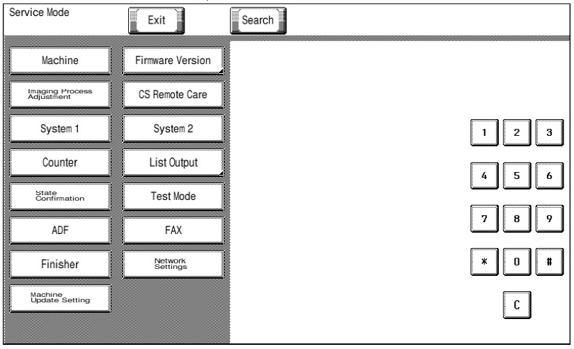 Service Mode For KM C368,C308,C258 – DG3 Printing Services